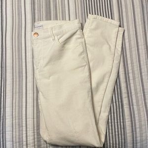 LOFT High Waist Skinny Corduroy Cream Off White Pants Size 27/4